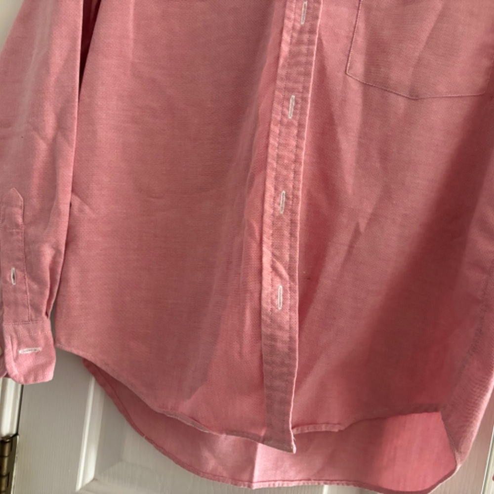 Lands End Pink Collared L/S Shirt Size Petite 6 - Picture 5 of 8